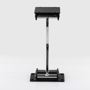 Charnières réglables avant-arrière pour canapé 230mm 280mm, en fer chromé noir, à montage en surface, charnières modernes pour meubles - Product Image 2