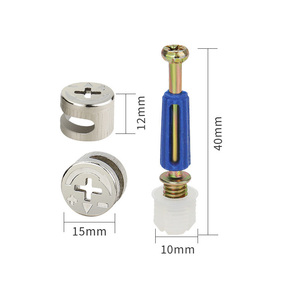 3 in 1 Furniture Dynamics Fitting Joint Connector Factory Customized Blue Mini Fix Connector Bolts Hardware Excentric <b>Lock</b> - Product Image 1