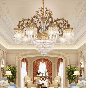 מנורת נברשת זהב מודרנית עבור סלון חדר שינה חדר אוכל מלון חתונה מסיבה תליון אור - Product Image 6