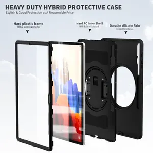 Tablet Case Back Cover For Samsung Galaxy Tab S8 Plus Shock Proof Case With Screen Cover