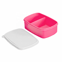 Draagbare plastic lunchbox van 500ml, geschikt voor sublimatie-heatpress bedrukking, DIY gepersonaliseerd met eigen logo, voedsel- en fruitcontainer voor werknemers