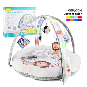 Tapete de juego personalizado con luz Musical Zhorya, cojín de felpa, actividad redonda, <span class=keywords><strong>gimnasio</strong></span>, tapete de juego para bebés, <span class=keywords><strong>gimnasio</strong></span> infantil - Product Image 1