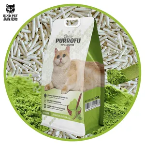 BSCI Cheap Price Kitty Sand Custom Flavors Flushable Clumping tofu Cat Litter strip shape tofu cat litter