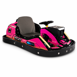 Manège d'intérieur commercial pour centres de divertissement familial, voiture électrique à dérive avec volant, kart à pédales avec pare-chocs - Product Image 1