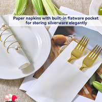 Serviettes en papier Airlaid jetables Kraft pour fabricants, vente en gros, couverts en lin, serviettes de table Airlaid personnalisées