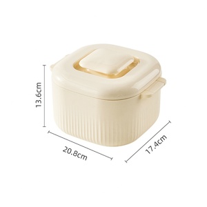 Contenedor Creativo a Prueba de Fugas para Preparar Comidas Saludables para Llevar, Caja Cuadrada Compacta para Alimentos Bajos en Azúcar - Product Image 2