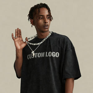 Camisetas Personalizadas de Manga Corta con Cuello Redondo, 100% Algodón, Corte Holgado para Hombre, con Logotipo y Etiqueta - Diseño Casual y Moderno - Product Image 2