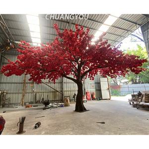 Nouvelle arrivée <span class=keywords><strong>rouge</strong></span> 3.5m de haut et 7.5m de large grands arbres à fleurs japonais arbre à fleurs de <span class=keywords><strong>cerisier</strong></span> artificiel pour la décoration extérieure de restaurant - Product Image 3