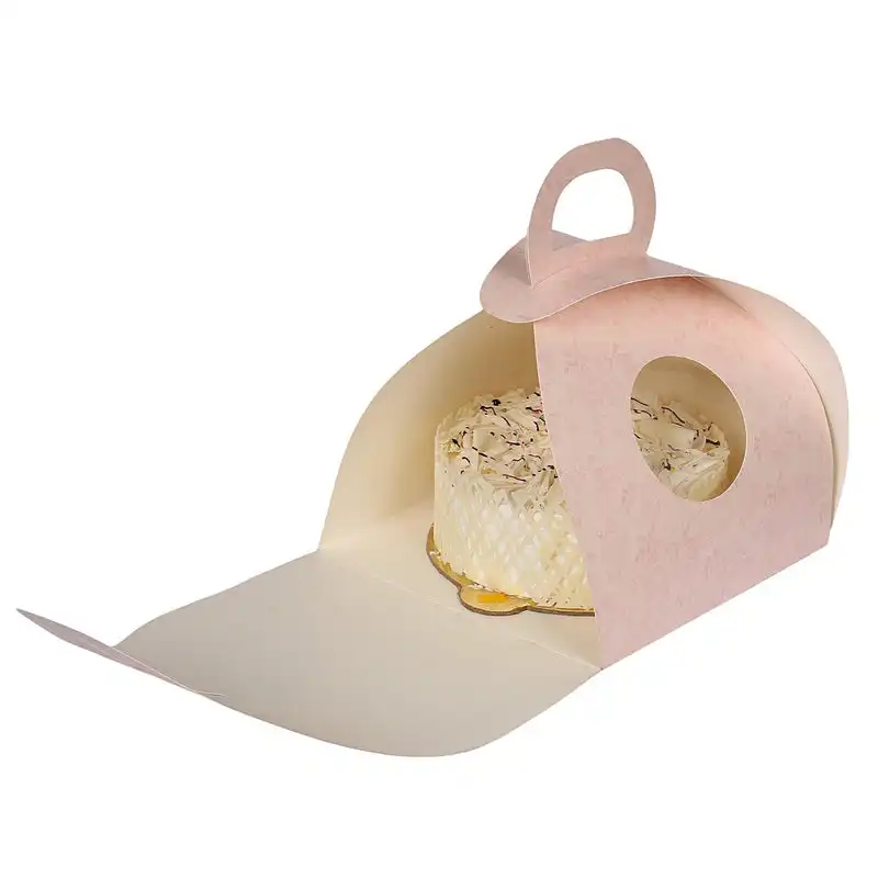 Venta al por mayor de cartón plano plegable personalizado de lujo pastelería pan pastel Rosa panadería Donut caja de papel Kraft