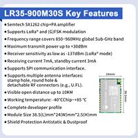 Module LoRa DX-LR35-900M30S SX1262 30dBm 868/915MHz, émetteur-récepteur RF sans fil SPI haute puissance à longue portée de 10 km avec PA intégré