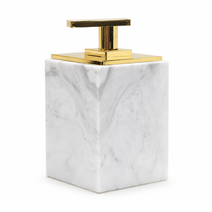 Juego de Accesorios de Baño de Mármol Blanco Jazz, Dispensador de Jabón de Mármol Blanco Natural, Accesorios de Baño Blancos y Grises - Product Image 3