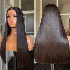 Lagos วิกผมแท้สำหรับผู้หญิงผิวดำใหม่วิกผมมนุษย์แบบมีกาวด้านหน้าทำจากสวิสมีความละเอียดสูง - Product Image 2