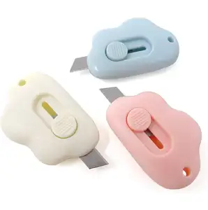 Kawaii Candy Color Clouds Mini Portable Ulity Knife Box Cutter