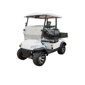 Voiturette de golf électrique 4 places à 4 roues avec sièges en cuir épais, véhicule de tourisme panoramique pour villas et sites touristiques - Product Image 4