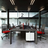 Mobilier moderne de poste de travail de bureau pour 2 personnes Bureau d'ordinateur pour le travail collaboratif