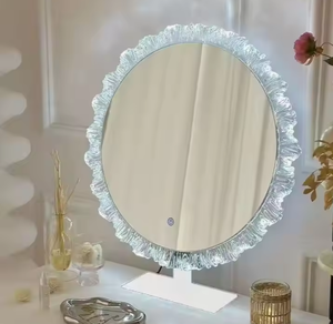 Spa odası güzellik salonu soyunma odası için kısılabilir LED ışıkları ile akrilik sofistike dokunmatik ekran boy aynası - Product Image 3