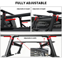 Support de barres de toit en aluminium réglable en hauteur et en largeur pour pick-up BYD Shark Great Wall POER, fixation universelle sans perçage