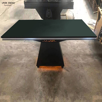 Mobilier commercial table basse avec chaise pour bar live house table à manger en métal avec chaise personnalisé club led table lumineuse