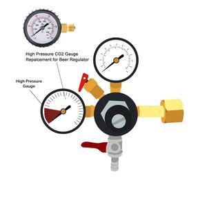 Toptan 50mm <span class=keywords><strong>CO2</strong></span> basınç göstergesi değiştirme basınç göstergesi için bira regülatörü 3500Psi ile 1/4 ''G sağ-handed bağlantı - Product Image 1
