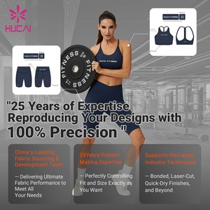 OEM HUCAI カスタム ナイロン スパンデックス ハイウエスト ヒップアップ Vシェイプ レディース ワークアウト フィットネス スポーツパンツ ヨガレギンス - Product Image 4