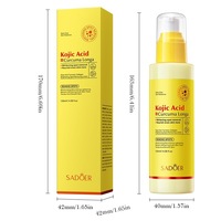 Lotion émulsion éclaircissante et anti-taches 130 ml pour le visage, nourrissante à l'acide kojique, au curcuma et au collagène