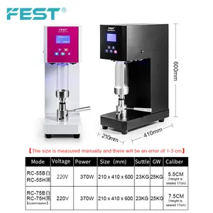 FEST CE Handheld Manual Plastic Pet Can Closing Sealing Machine Beer Beverage Soda Can For Boba Pop Tin Cans Seamer Coffee