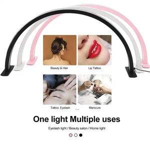 Lampe de table LED professionnelle demi-lune pour soins du visage, manucure, tatouage, sourcils et cils, OEM 48W 30 pouces, outil de salon, vente en gros - Product Image 3