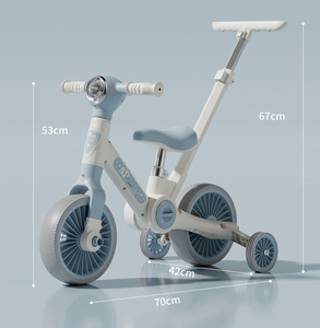 Vélo d'équilibre 2 en <span class=keywords><strong>1</strong></span> pour enfants avec lumières, tricycle à roulettes, roue auxiliaire arrière, vélo d'équilibre pour enfants, vélo à roulettes et à pédales 3 en <span class=keywords><strong>1</strong></span> - Product Image 6