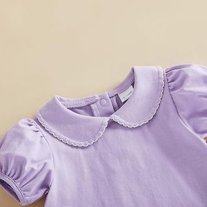 Body de Verano para Bebés Niñas, Transpirable, Suave, con Cierre de Botones, Manga Corta, Estilo Burbuja - Product Image 6