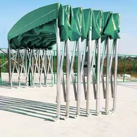 Grand entrepôt abri de stockage tente durable toile pliante toiture cadres galvanisés pare-soleil