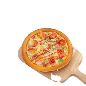 Simulación artificial de plástico PVC pu espuma jamón <span class=keywords><strong>Pizza</strong></span> rebanada <span class=keywords><strong>pizza</strong></span> falsa entera con imán de nevera para exhibición de modelos de alimentos - Product Image 1
