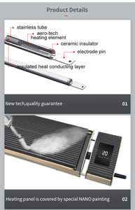 JHheatsup 1800W App telecomando display LCD intelligente a parete House life riscaldatore a infrarossi intelligente - Product Image 3