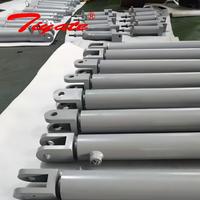 Mini vérin hydraulique compact en acier inoxydable avec couvercle d'extrémité en laiton et fixation latérale pour l'automatisation de précision