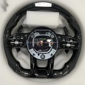 Volante Deportivo Plano de Fibra de Carbono con LED para <span class=keywords><strong>Mercedes</strong></span>-<span class=keywords><strong>Benz</strong></span> AMG C63 GT C43 C63 W221 S63 W205 W204 W213 <span class=keywords><strong>2020</strong></span>+ - Product Image 3