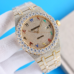 Relojes de Lujo Personalizados de Hip Hop con Diamantes Moissanite, Caja de Zafiro con Incrustaciones, Relojes Mecánicos Automáticos para Regalo - Product Image 4
