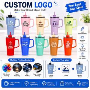 Vaso de Plástico Personalizado con Logotipo, 20oz, Pared Simple, con Asa y Pajita, Libre de BPA, Reutilizable, para Viajes, Café, Agua, Impresión Serigráfica, Regalos - Product Image 5