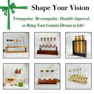 6 12 웰스 10ml 25ml <span class=keywords><strong>50ml</strong></span> 100ml 테스트 튜브 랙 나무 새겨진 로고 - Product Image 3