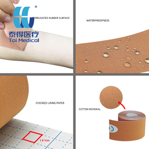 5CM x 5M Acryl kleber Wasserdichtes Kinesiologie-Klebeband Individuell bedruckte Baumwoll-Sport bandage Beliebtestes Muskelband-Logo - Product Image 2