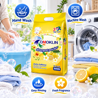 OMOKLIN Poudre Détergente Moussante au Citron 500G Emballage Jaune Fournisseur d'Usine Vente en Gros Savon en Poudre Enzymatique pour Linge