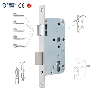 Door Hardware DIN18250 Fireproof Mortice Lockset 304 Stainless Steel Mortise Door Locks for Fire Rated Doors