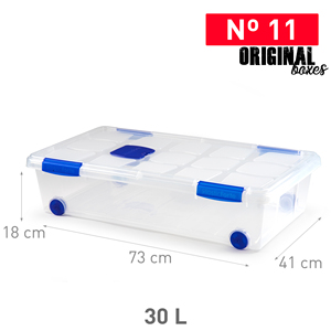 Scatola portaoggetti Plasticforte 30 L con ruote per l'organizzazione domestica - Product Image 1