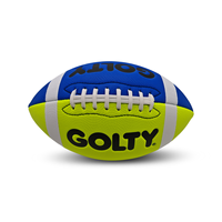 Ballon de football américain GOLTY FM-1016 cousu à la machine pour clubs et écoles, revêtement en PVC, usage d'entraînement, vente en gros