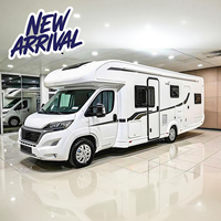 Camping-car de luxe Ecocampor 2026, 4 couchages, caravane avec salle de bain intérieure, système solaire, pour voyages en famille, road trips, camping-car