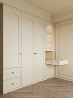 Armoires à portes battantes en MDF de style européen et américain, écologiques, grande capacité, design antique, pour chambres et villas, ameublement de maison