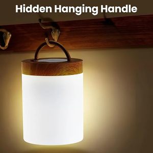 Wood Grain Remote Control Night <b>Light</b> RGB Color Changing Desktop Bedside Lamp With <b>Timer</b> And Sensor For Sleep Mood Lighting - Product Image 4