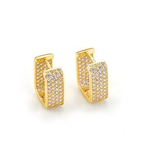 Trendy Fashion U-Shape <b>Ear</b> <b>Cuff</b> <b>Earrings</b> | 18K Gold Plated Micro Pave Zircon | Unisex Popular Style - Product Image 1