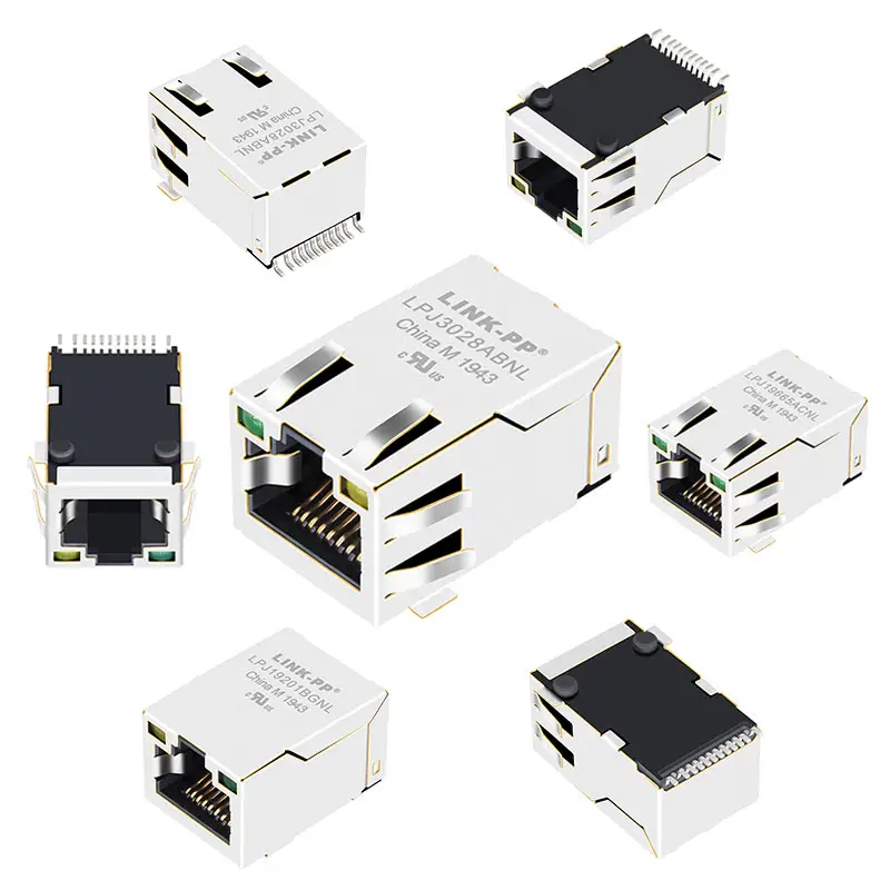 10/100 Base-T Conector 8P8C RJ45 Modular Keystone Jack Ethernet RJ45 Pass Through Female Connector Jack