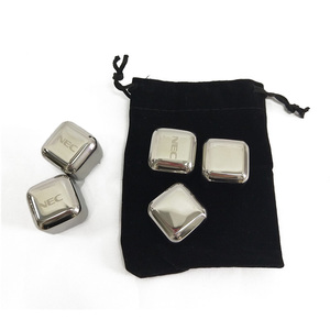Venta al por mayor de acero inoxidable whisky fresco enfriador de lujo piedra de hielo <span class=keywords><strong>espejo</strong></span> pulido <span class=keywords><strong>cubo</strong></span> de hielo con logotipo láser - Product Image 2