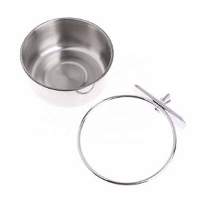Tigela de Aço Inoxidável Suspensa para Pássaros, Removível, Copo de Água e Comida para Pequenos Animais de Estimação, Alimentador para Papagaios - Product Image 4