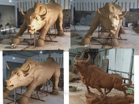 Aongking 100% escultura de toro de bronce de Metal hecha a medida estatua (Figura, animal, diseño de arte) Decoración